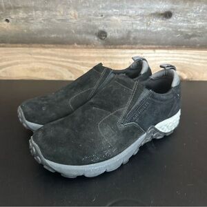 Merrell J91701 Men’s Jungle Moc AC Slip On Shoes Black Suede Size 8 Sneakers